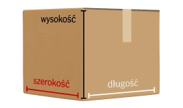 Wymiary boków paczki